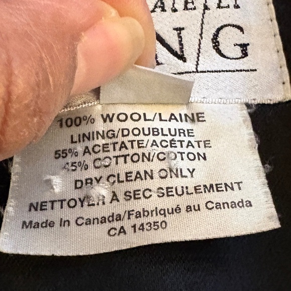 Vintage Michael Tong Black Wool Double-Breasted Long Coat - Picture 13 of 16